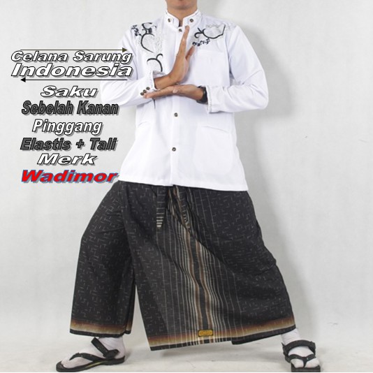 Sarung Celana Wadimor Hitam - Celana Sarung Wadimor Dewasa