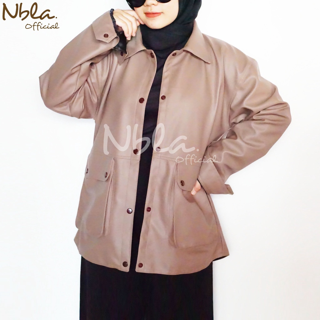 Jaket Cewek Casual Kulit Sintetis - Jaket Kulit Wanita Elegant - Jaket Outdoor Wanita Jaket Oversize