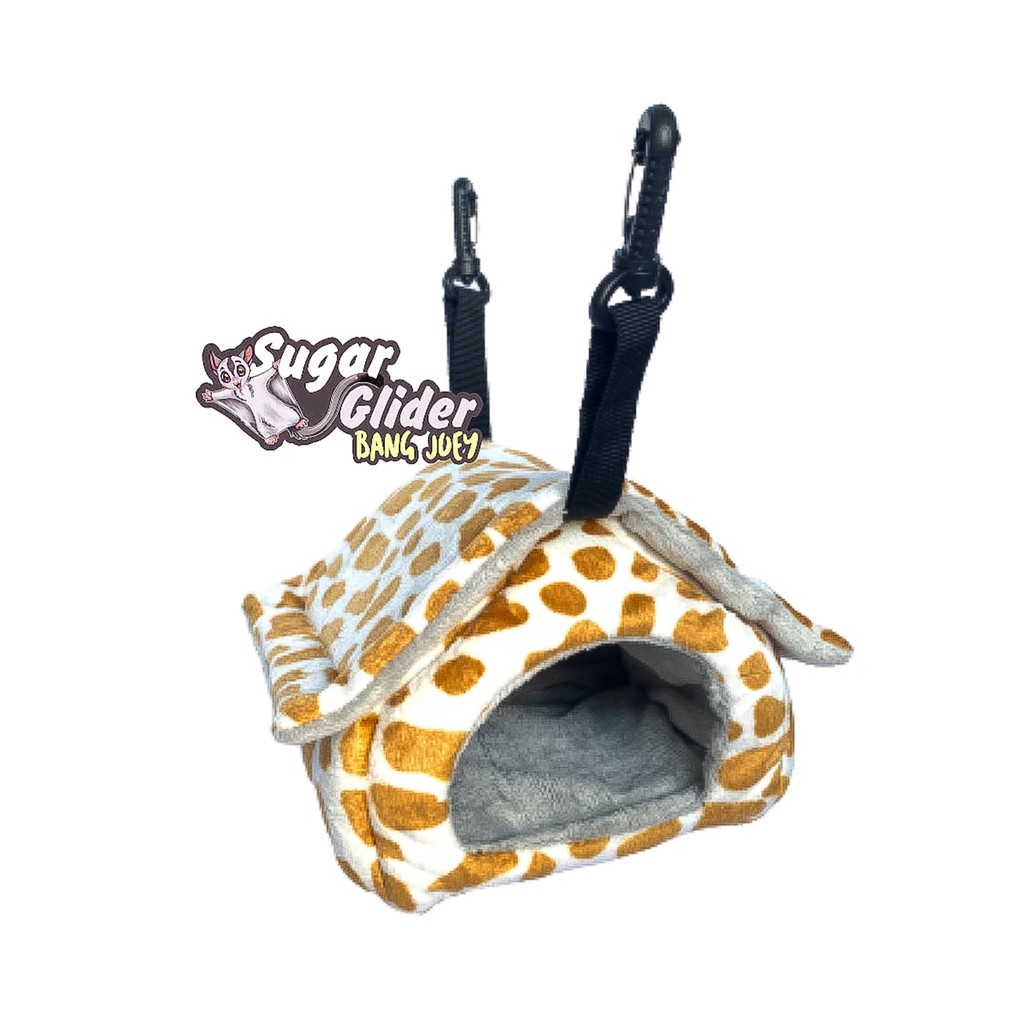 SLEEPING POUCH HOUSE SUGAR GLIDER POCH RUMAH SG tempat tidur sugarglider model rumah home