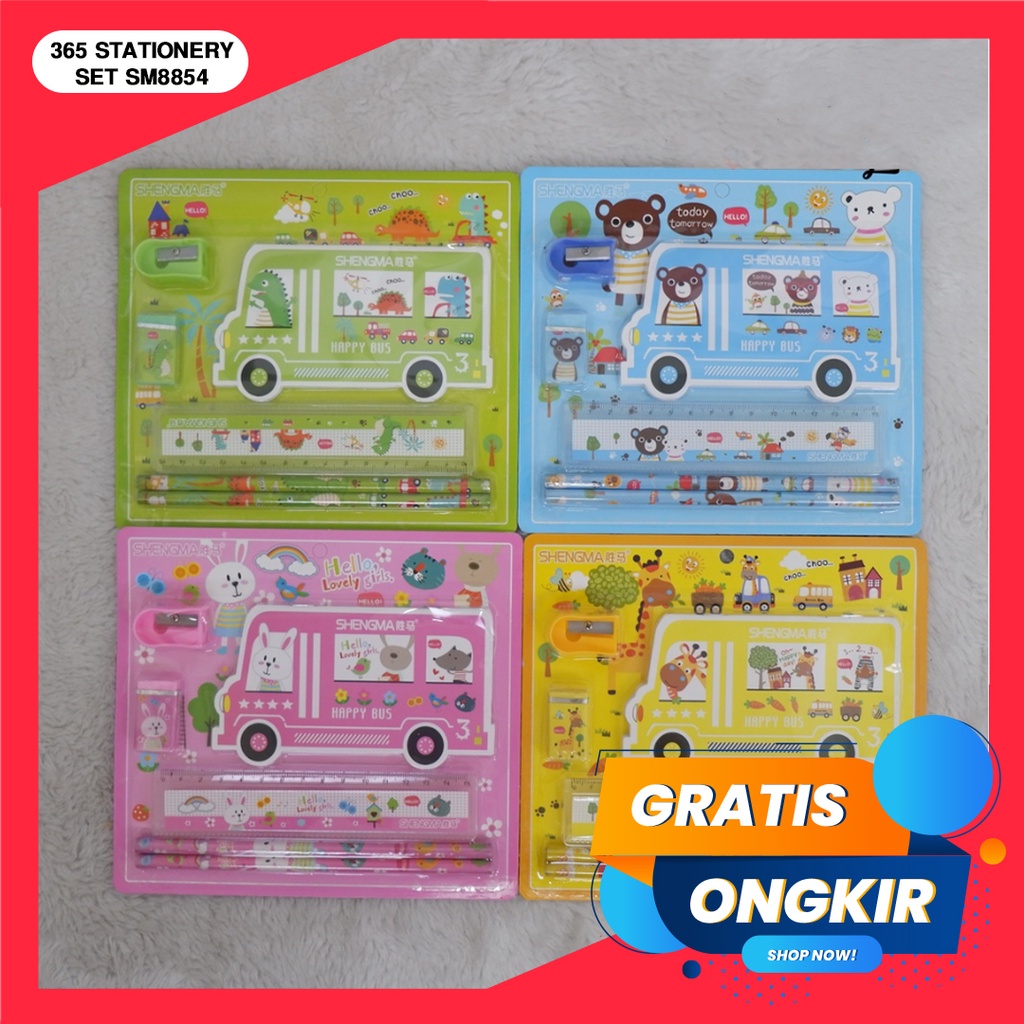 365 STATIONERY SET #41180 Buku &amp; Alat Tulis Anak / Karakter Fancy Gambar Lucu