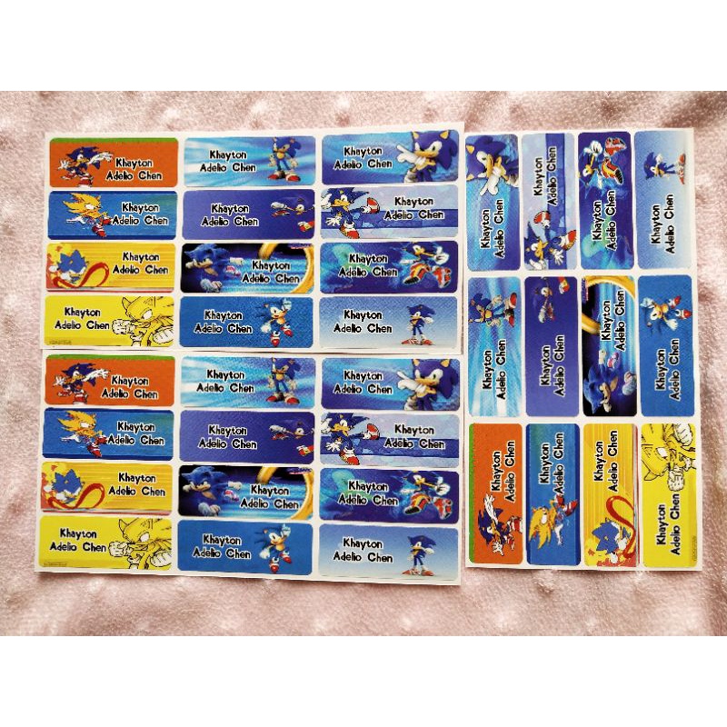 

Stiker nama waterproof sonic minion