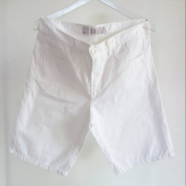 GUESS Jeans Original Celana Pendek Putih Denim Pants Pria Branded Second Preloved