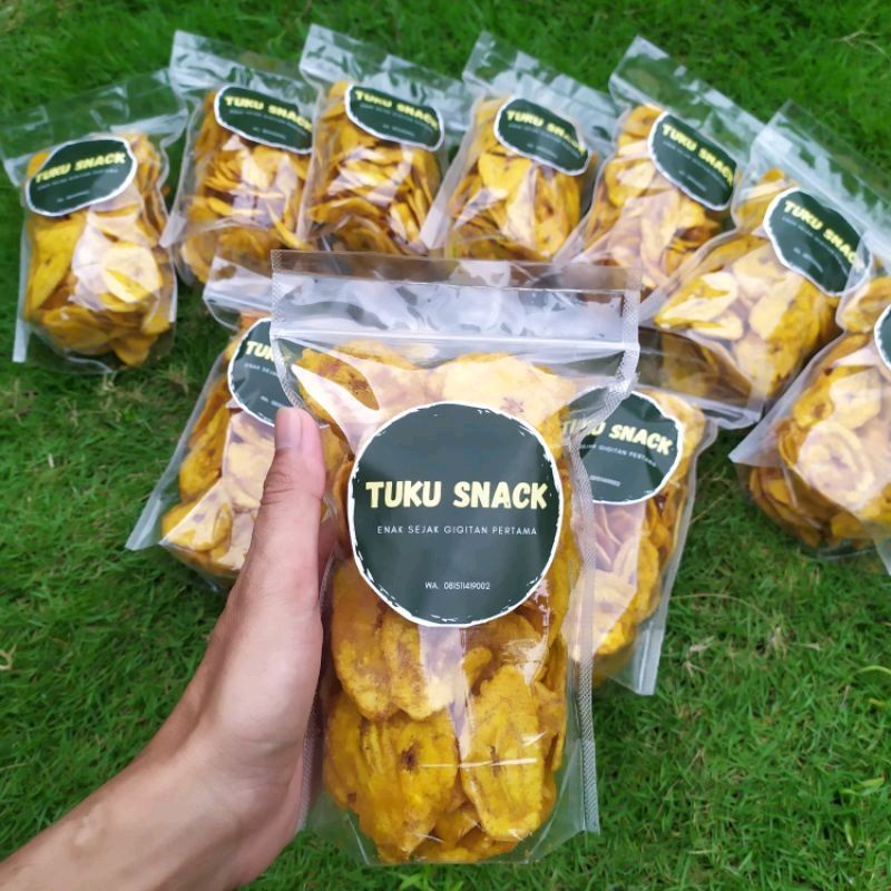 

Kripik Pisang Tanduk Karamel Premium Rasa manis -+350gr