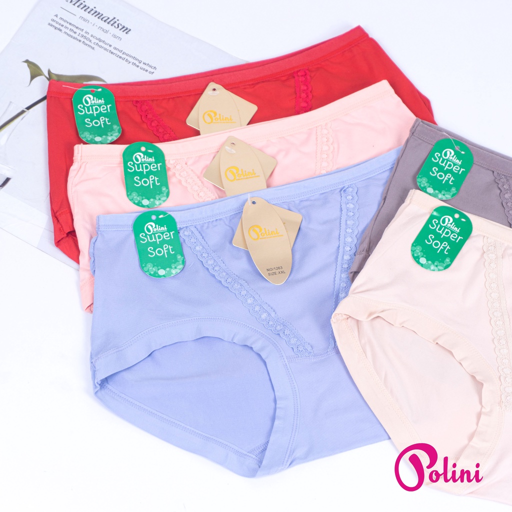 BEE - Celana Dalam Polini Undies Wanita Bahan Katun Premium 1263