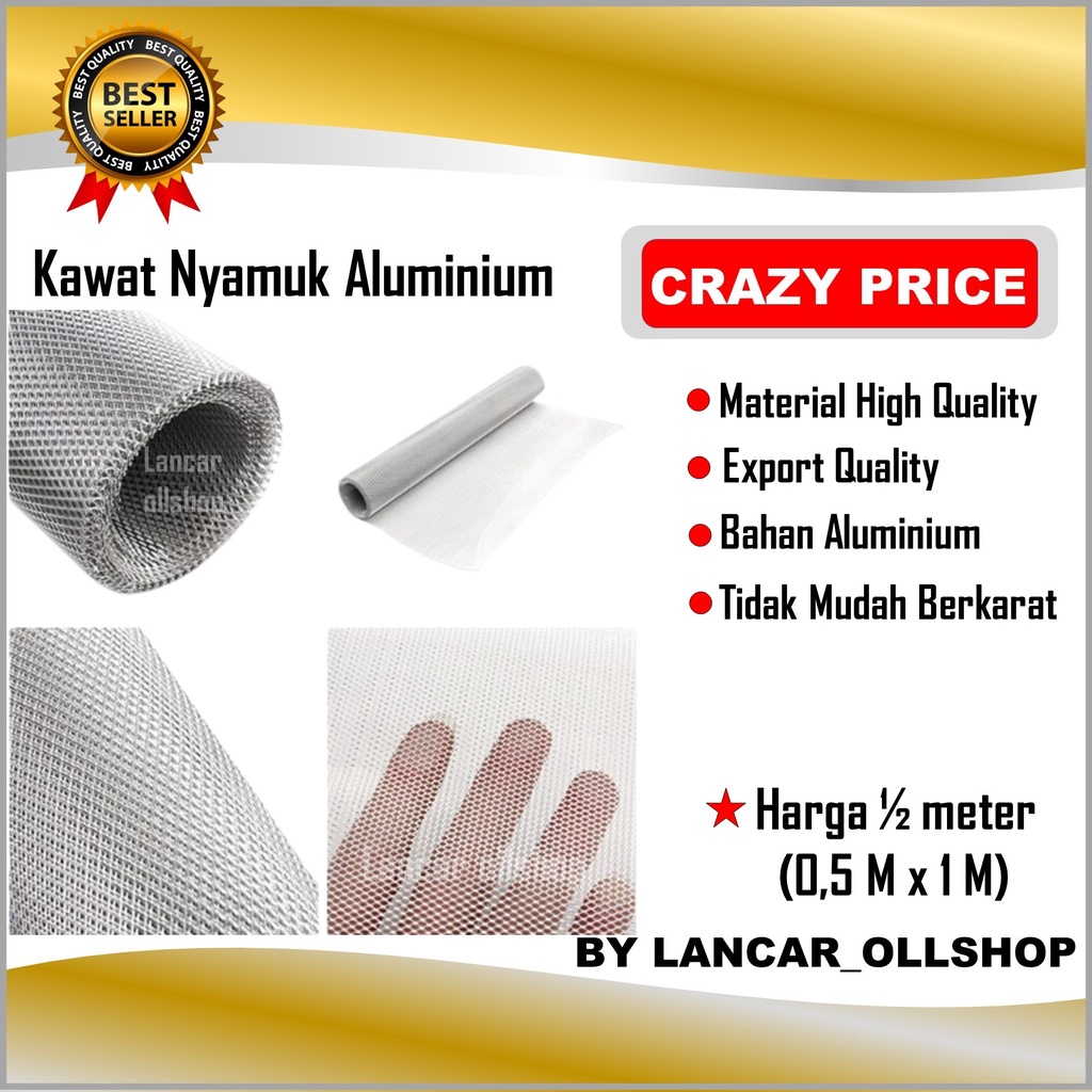 Kawat Nyamuk Jaring Aluminium / Kasa Nyamuk / Jaring Kawat Parabola Anti Karat Murah