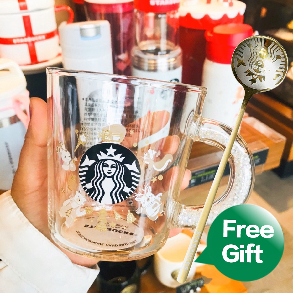 Tumbler Starbucks Color Changing Glass Cups Colour Reusable Cup(Gratis Sendok) Edisi Terbatas