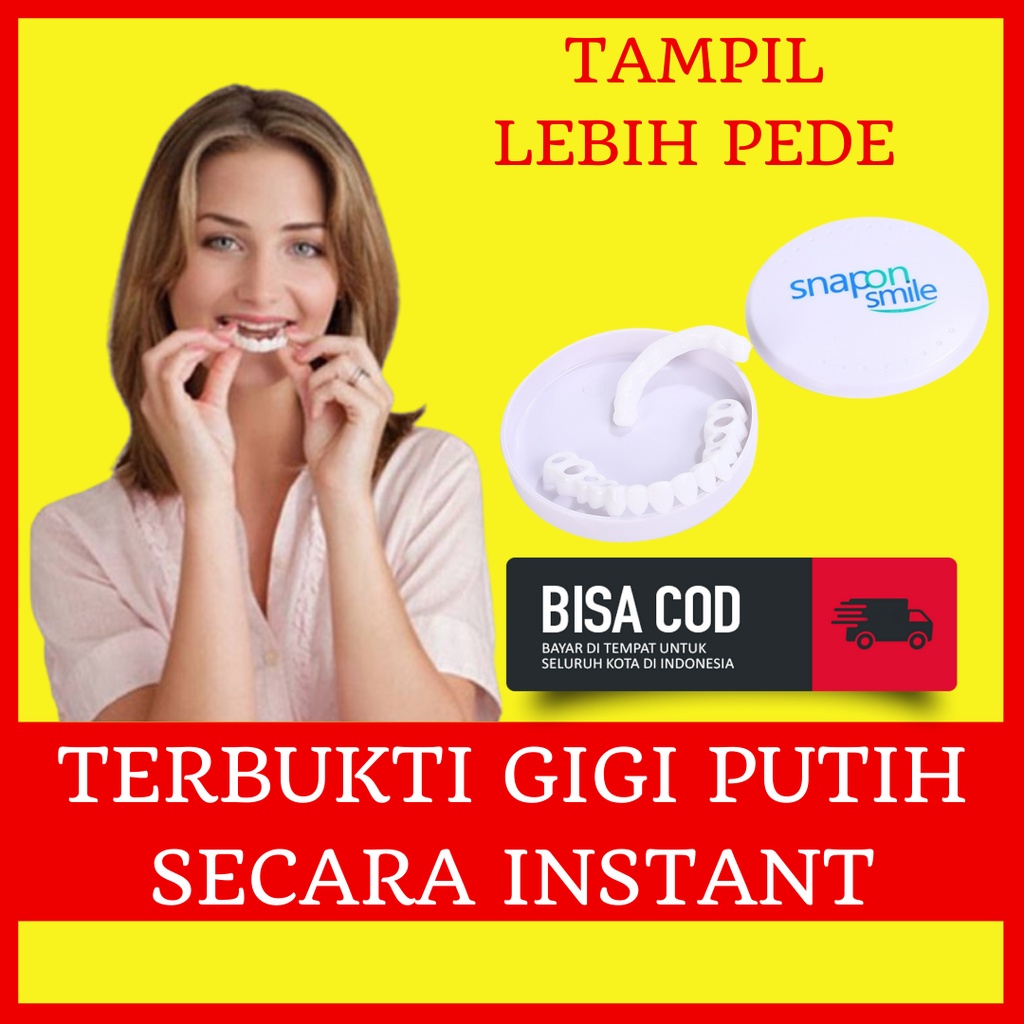 Snap On Smile Gigi Instant Palsu Sylicon Silikon Gigi Palsu Atas Bawah Instan Gigi Palsu Silikon Ala