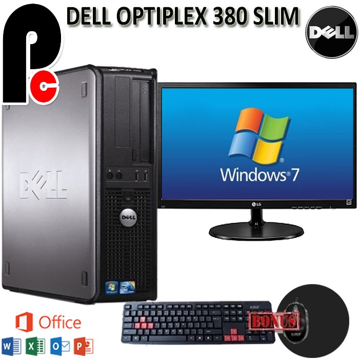 PC Komputer Built Up Dell OptiPlex 380 SLIM E7500  Monitor LG 19inch