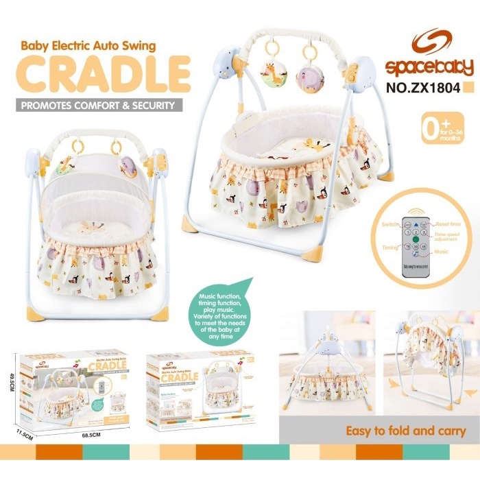 Spacebaby Cradle Electric Auto Swing ZX 1804 Space Baby