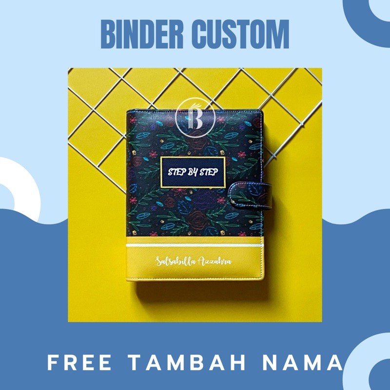 

Binder CUSTOM Floral FREE Tambah Nama 20ring A5 26ring B5 6ring A6 Planner Agenda