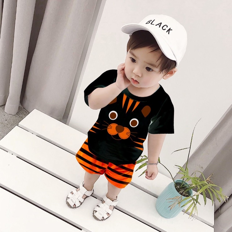 setelan anak karakter baby tiger all size 6-12 bulan