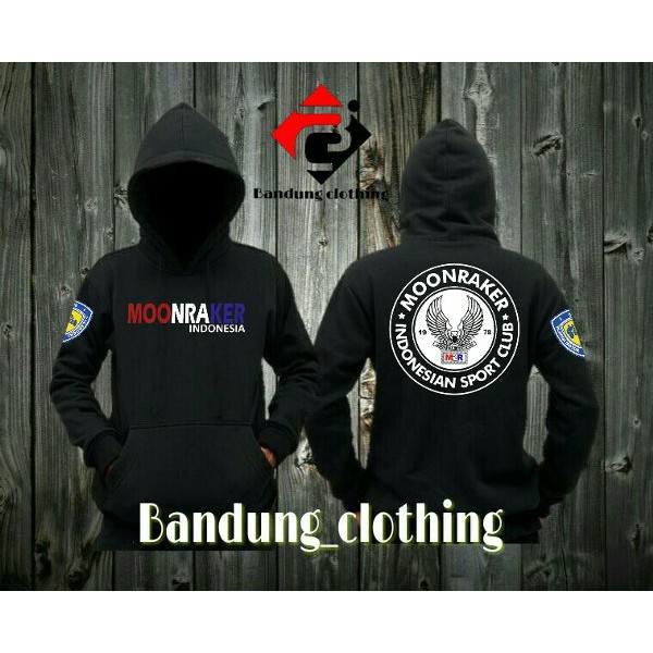 Jaket sweater hoodie moonraker m2r simple keren terlaris