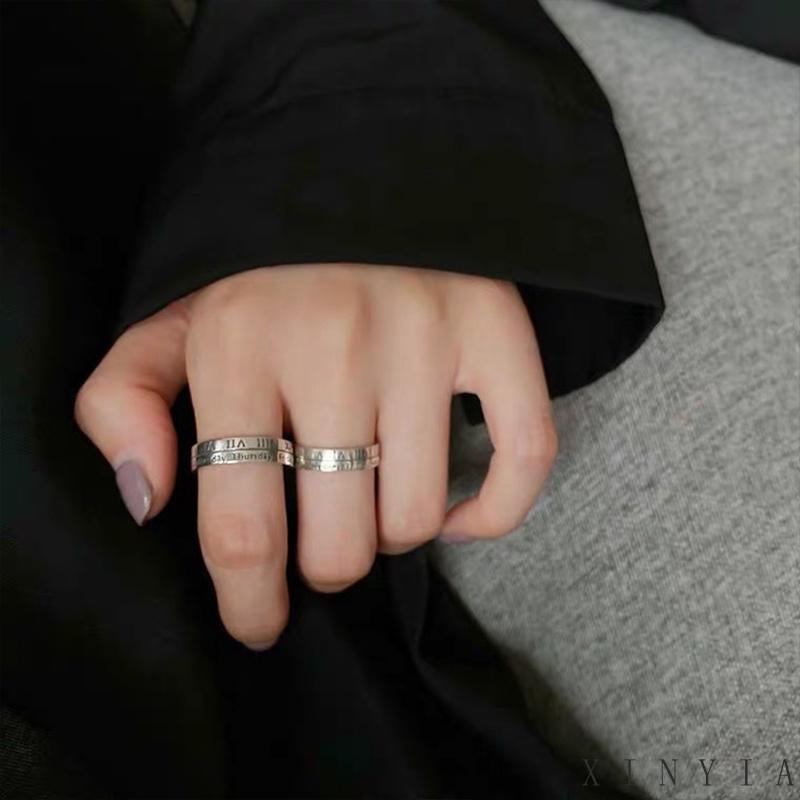 【COD】Cincin Digital Gaya Retro Roman Untuk Pria Dan Wanita