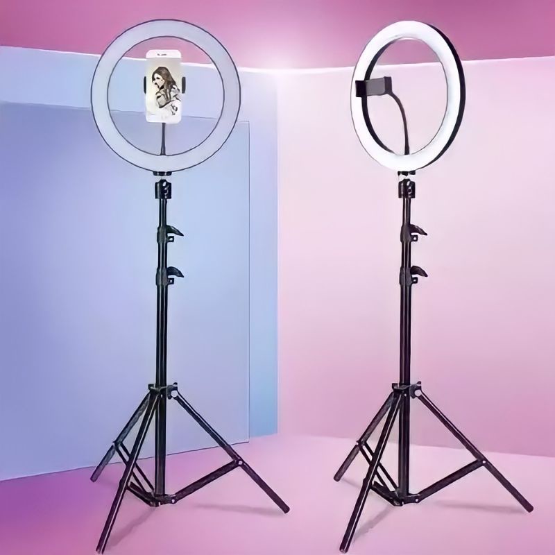 Ringlight+Tripod 2meter(Ringlight diameter 26cm) Free Holder
