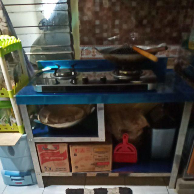 Meja Dapur / Kompor Stainless Steel 1 Rak Serbaguna Metalco Harga Pabrik