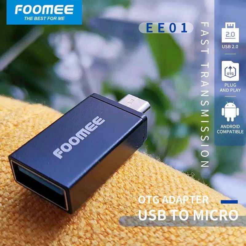 grosir FOOMEE OTG Micro - USB 2.0 Converter Mikro Fast Transmision 2.1A - OTG Adaptor EE01