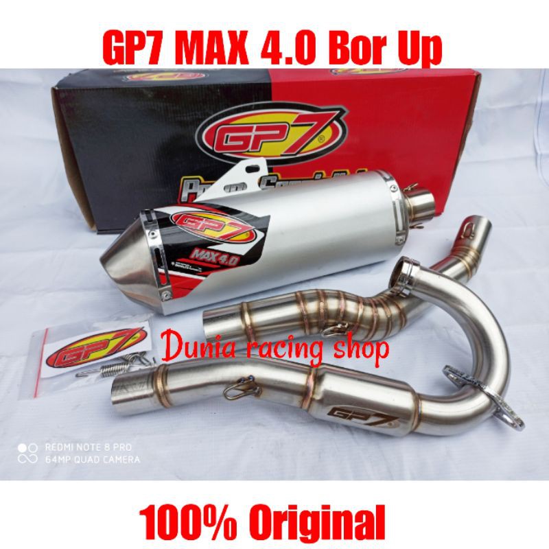 Knalpot GP7 MAX 4.0 KLX 150 CRF 150 DTracker 150 WR 155 Bore Up Fullsystem Original GP7