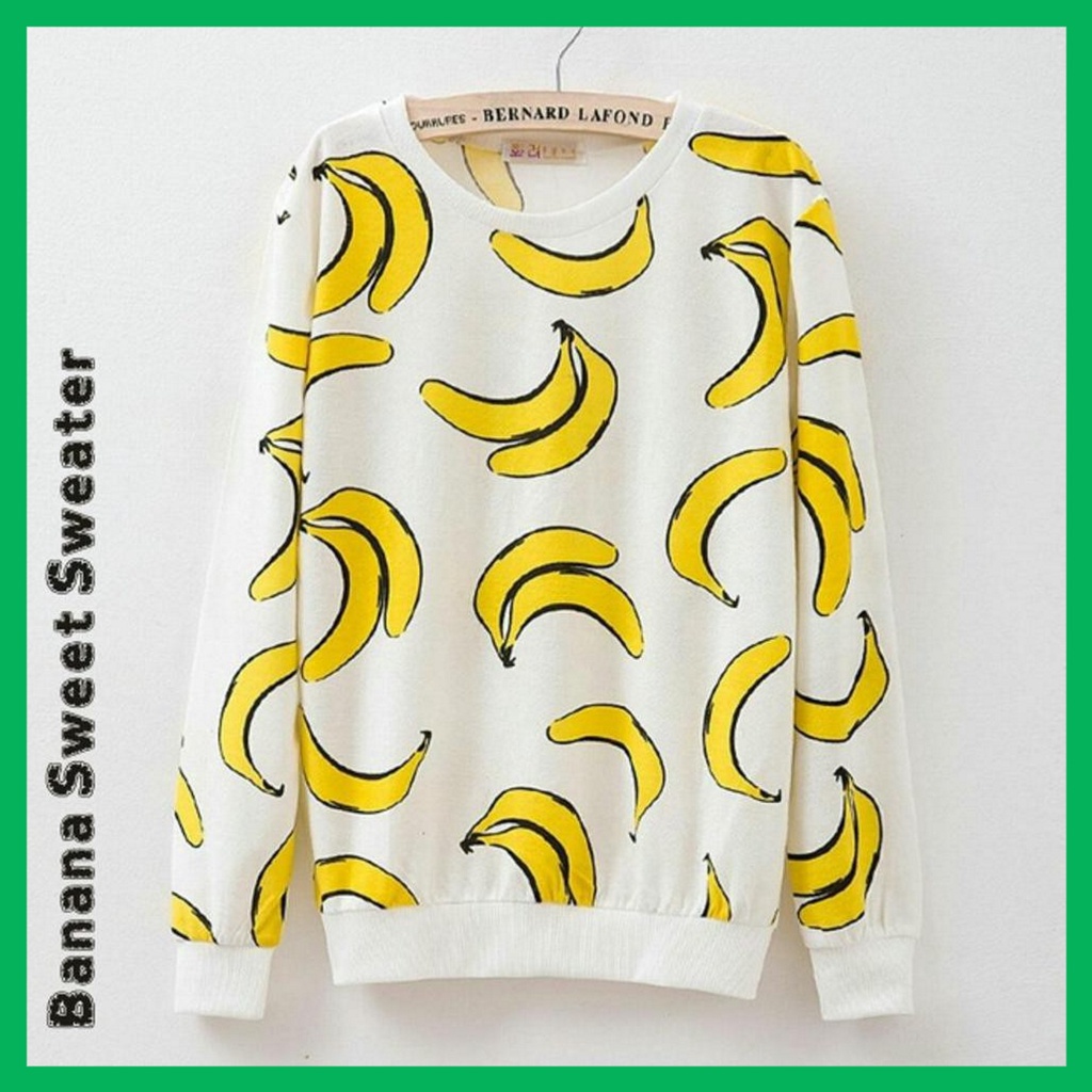 ✅✅  Banana Sweet Sweater On Stock Baju Atasan