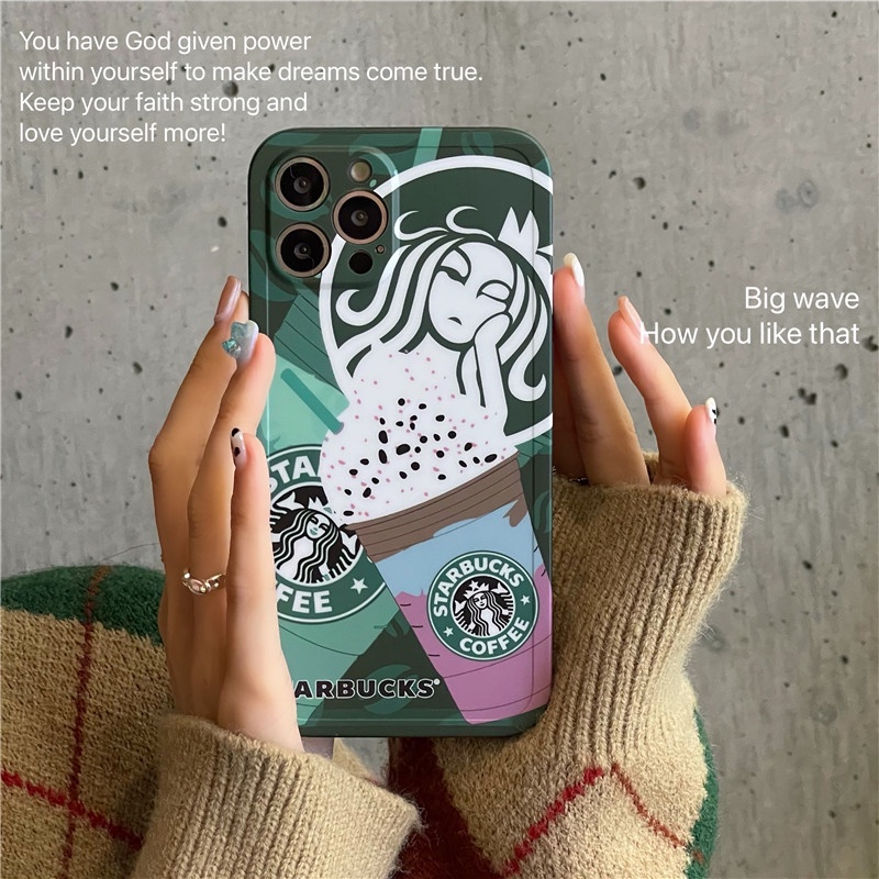 Soft Case Bahan Tpu Desain Starbucks Untuk Iphone 7 8 Plus 12 11 8 X Xr Xs Max 13 11pro 12 Pro Max Se 2020