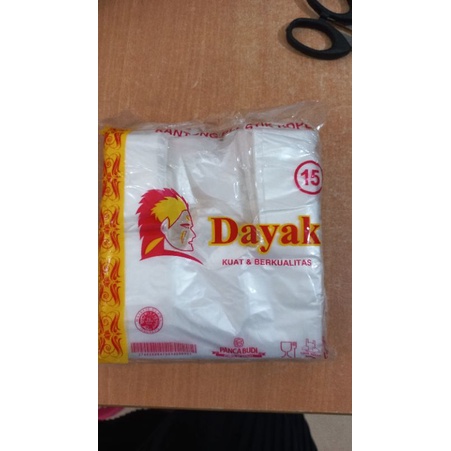 Kantong plastik HDPE Cap Dayak uk 15 dan 24