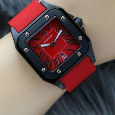 ❗❗Harga Grosir ⭐ jam tangan wanita Cartier rubber polos ring hitam tgl aktf reseller ,3.5cm ♚✅