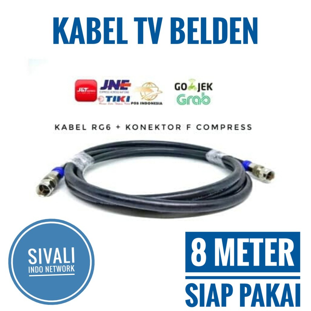 KABEL TV BELDEN F COMPRESS PANJANG 8 METER