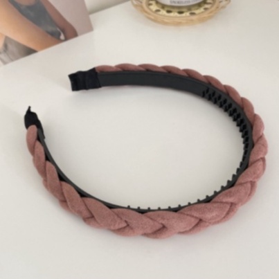 BANDO DOFF KEPANG 2CM Bahan Velvet Bludru - Bandana Matte Korea Braided Headband