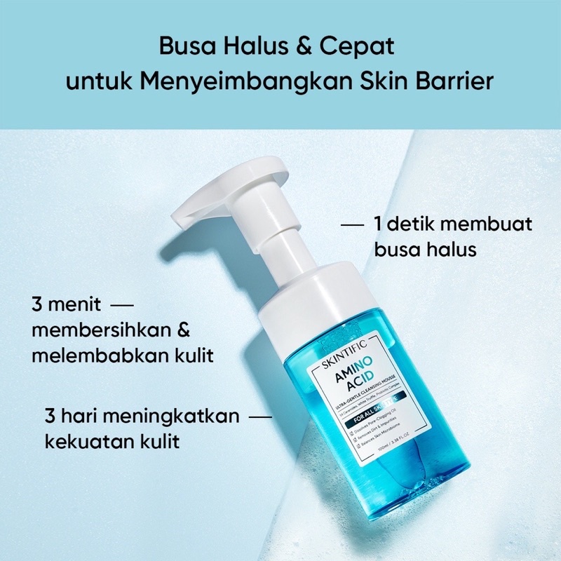 BPOM SKINTIFIC Amino Acid Ultra Gentle Cleansing Mousse 100ml