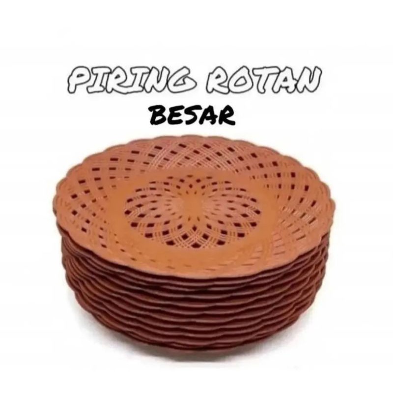 PIRING ROTAN PLASTIK DINAMIC BESAR 1LUSIN