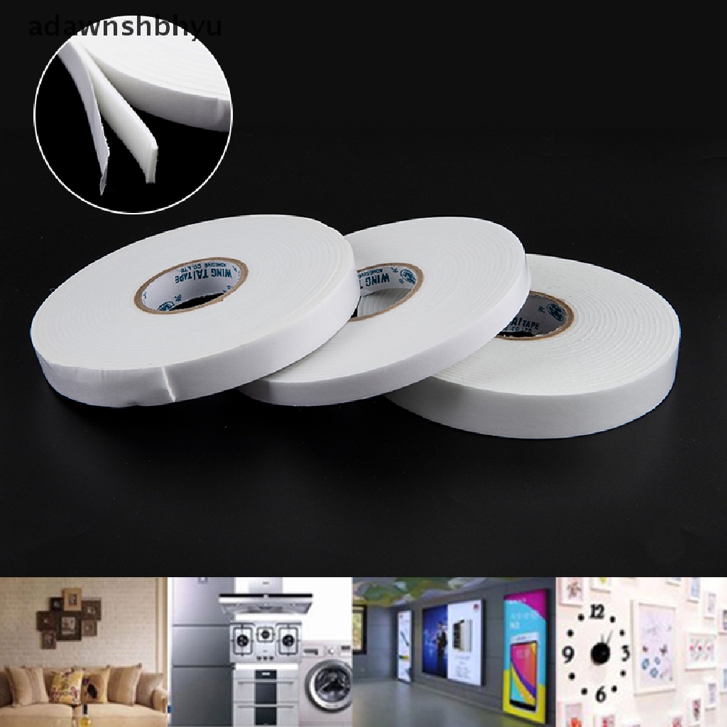 Adawnshbhyu 5M Tape Perekat Super Kuat Busa Double Sided Tape Pad Untuk Pasang Fixing Pad