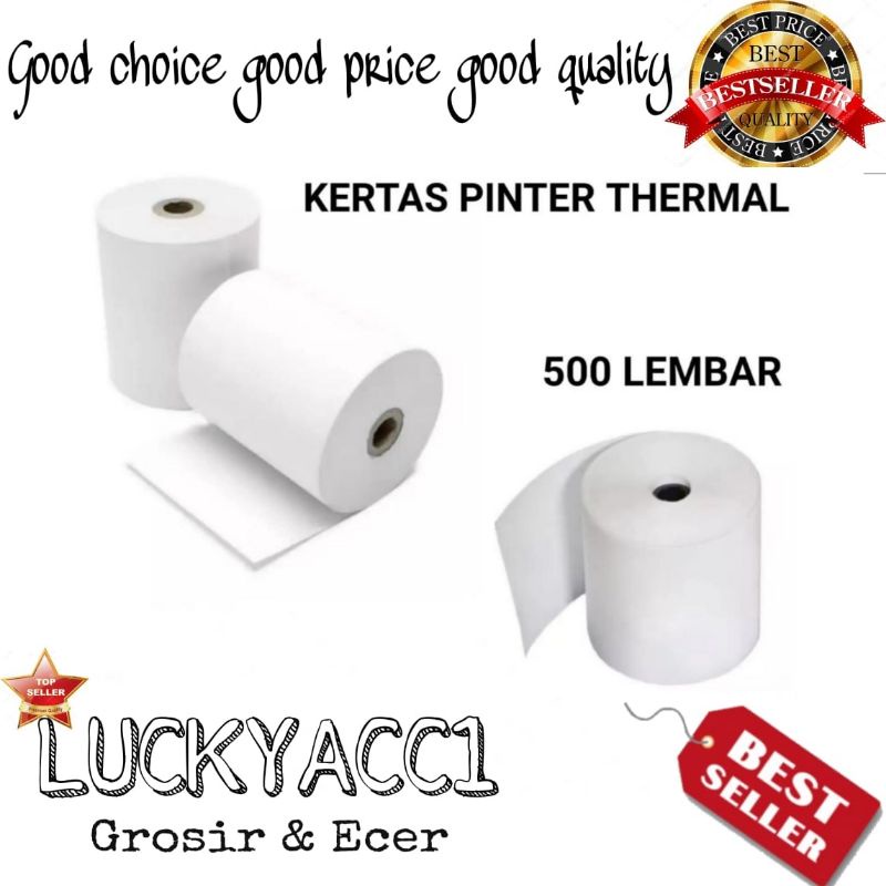 

LC - Kertas pinter thermal kertas gulung 100x150 mm 1 roll isi 500 lembar kertas termal anti air / anti minyak / anti copot