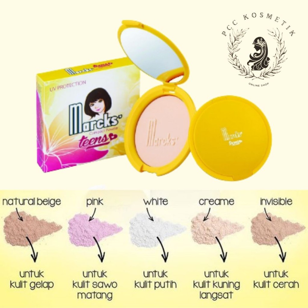 MARCKS' TEENS COMPACT POWDER / BEDAK PADAT 12GR GRATIS REFILL