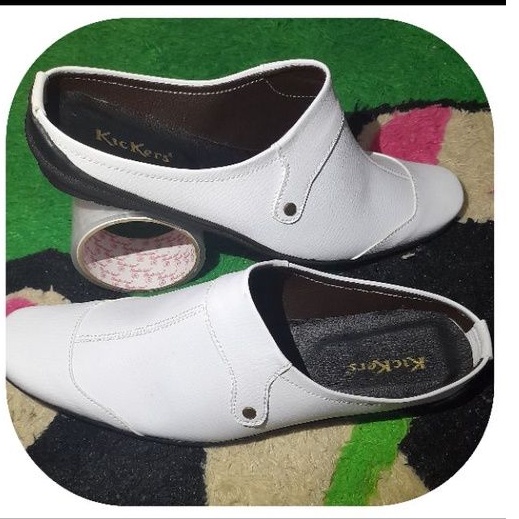 sepatu slop pria // sepatu habaib //hitam polos//putih polos