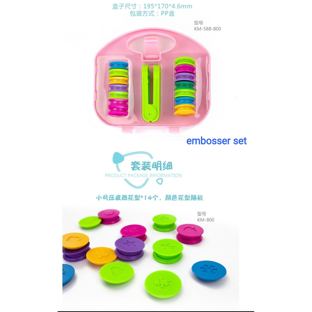 

embosser km 588 800 isi 14 macam bentuk kemasan plastik emboss kertas