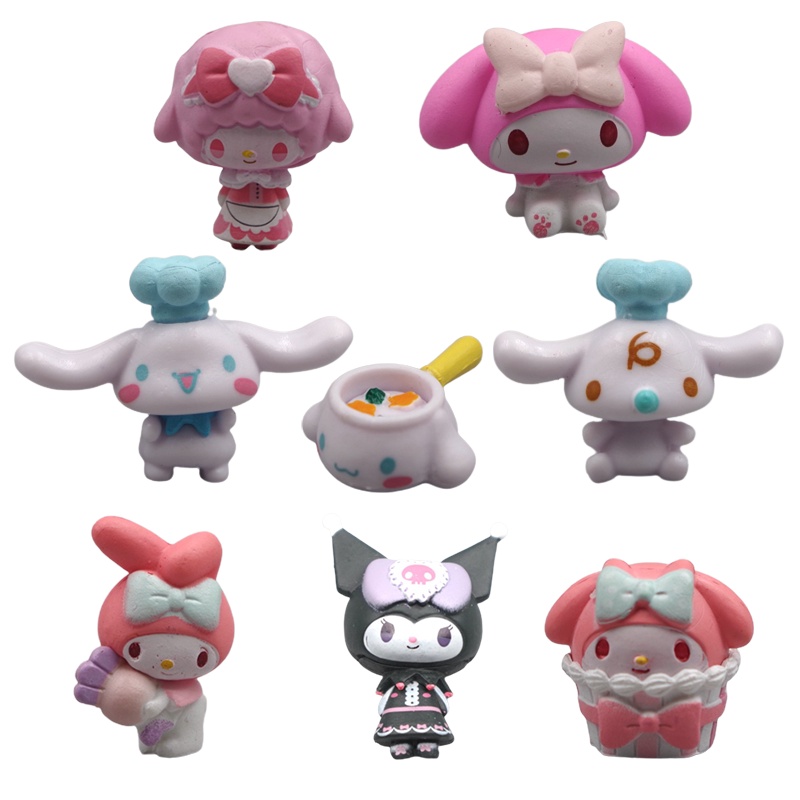 Ready Stock !!! Kuromi My Melody Figure Little Devil Doll Handmade Cute DIY Accessories Decoration