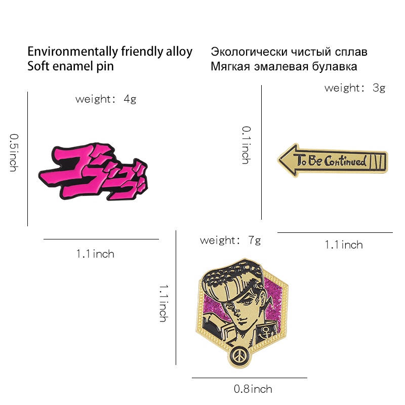 Bros Pin Enamel Desain Kartun Anime JOJO Bojji Nezuko SK Totoro 28 Gaya