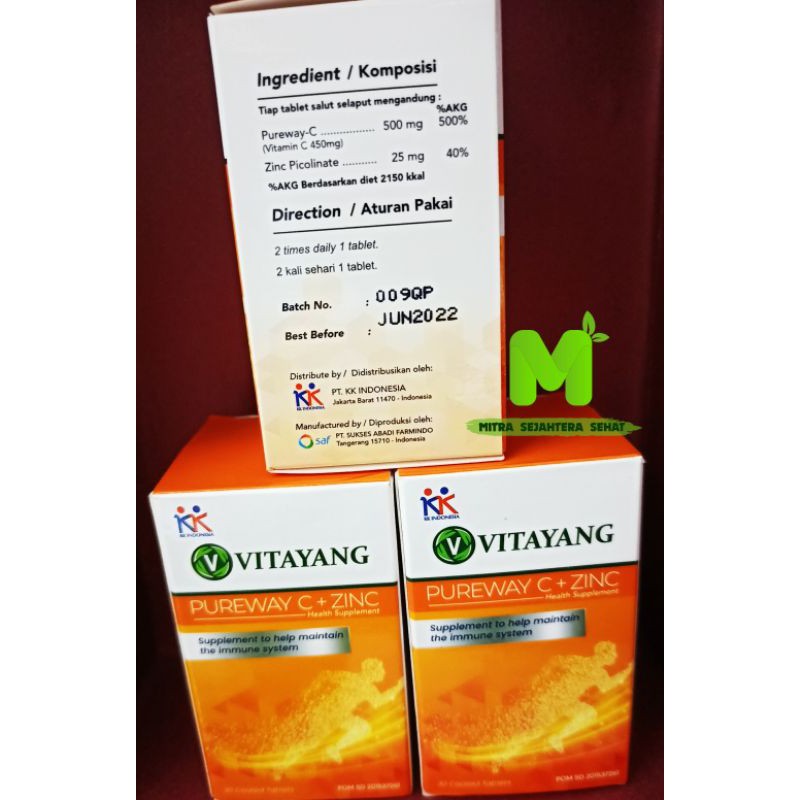 Vitayang Pureway C + Zinc Vitamin C Teknologi Terbaru