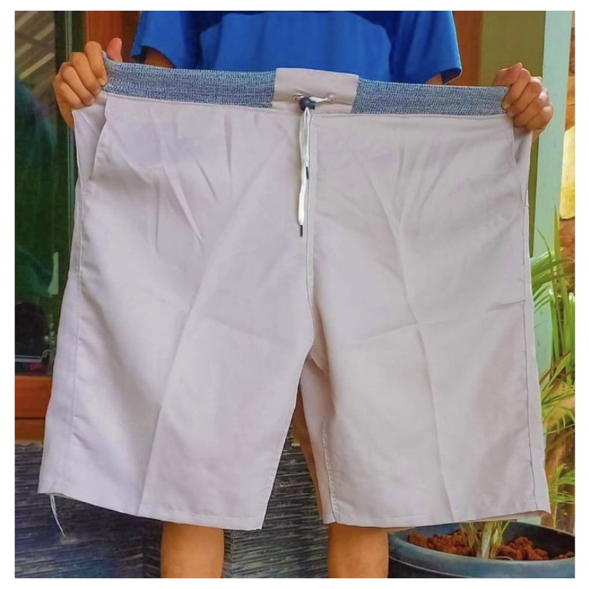 Celana Chinos Pendek Pria Jumbo Super Jumbo Rib Karet Tebal Kolor Pendek Pria JUMBO