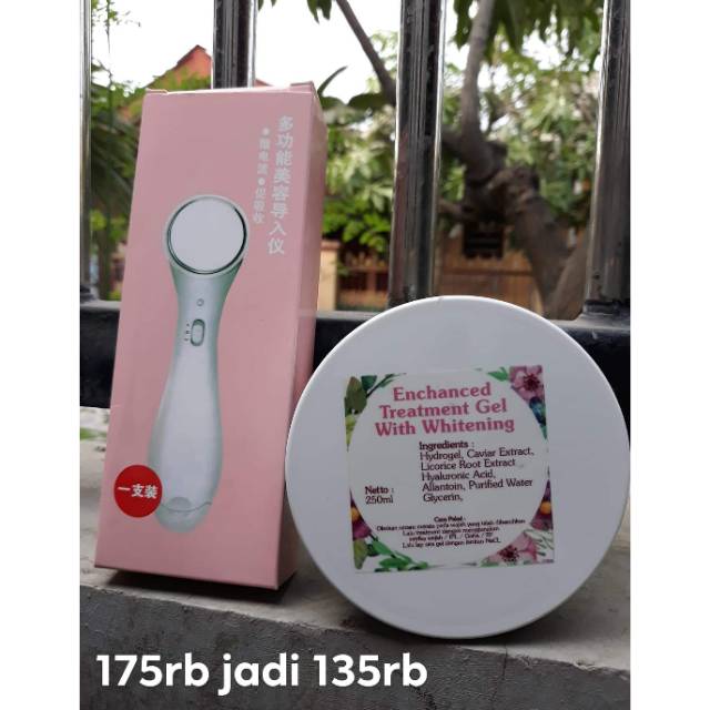 gel serum + setrika wajah