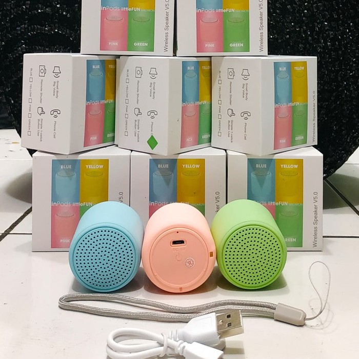 Speaker Bluetooth Macaron Inpods 12 Wireless Speaker V5.0 Inpods