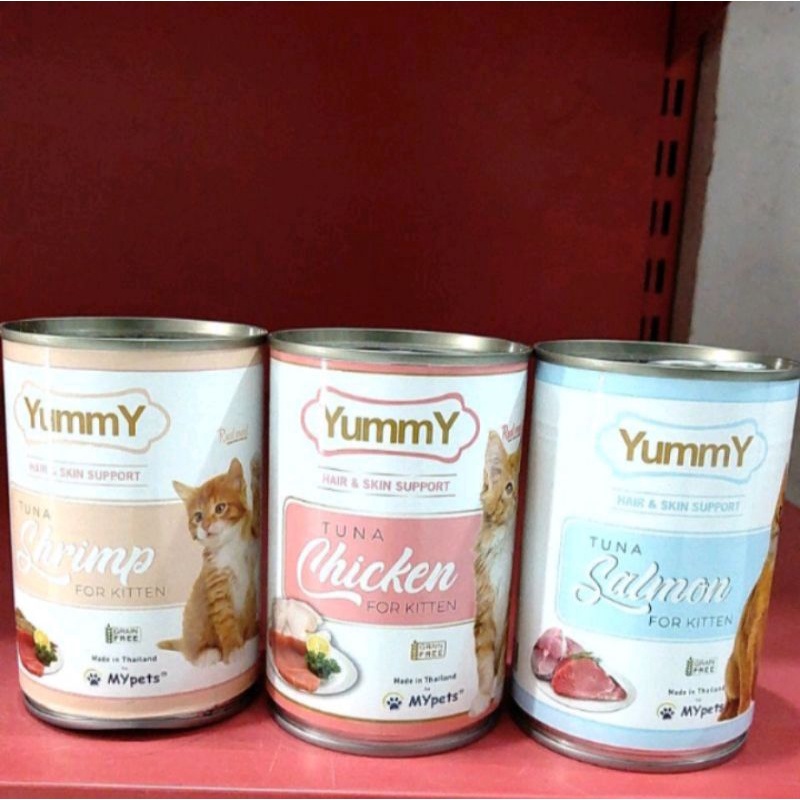 makanan kucing yummy kaleng 400g buat kitten