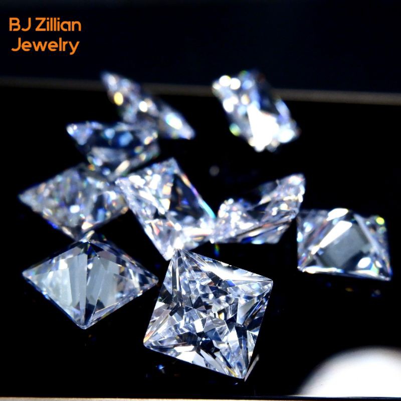 2 - 8 MM Princess Cut Diamond Cz Original A5 Quality ( NOT AAA QUALITY)