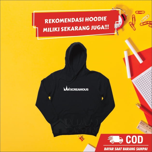 Jaket Sweater Hoodie Pria Wanita SCREAMOUS Distro Murah Keren Berkualitas Premium Terlaris Kekinian