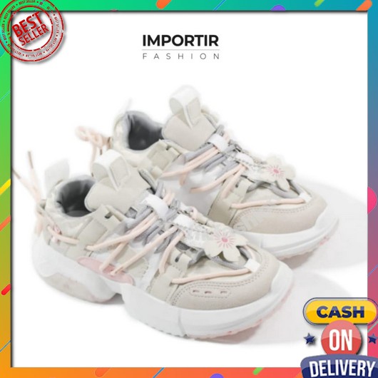 R21 Sepatu Wanita Anak Perempuan Sneakers  Terbaru Putih Hitam Sekolah Slip On Original 100% Putih S