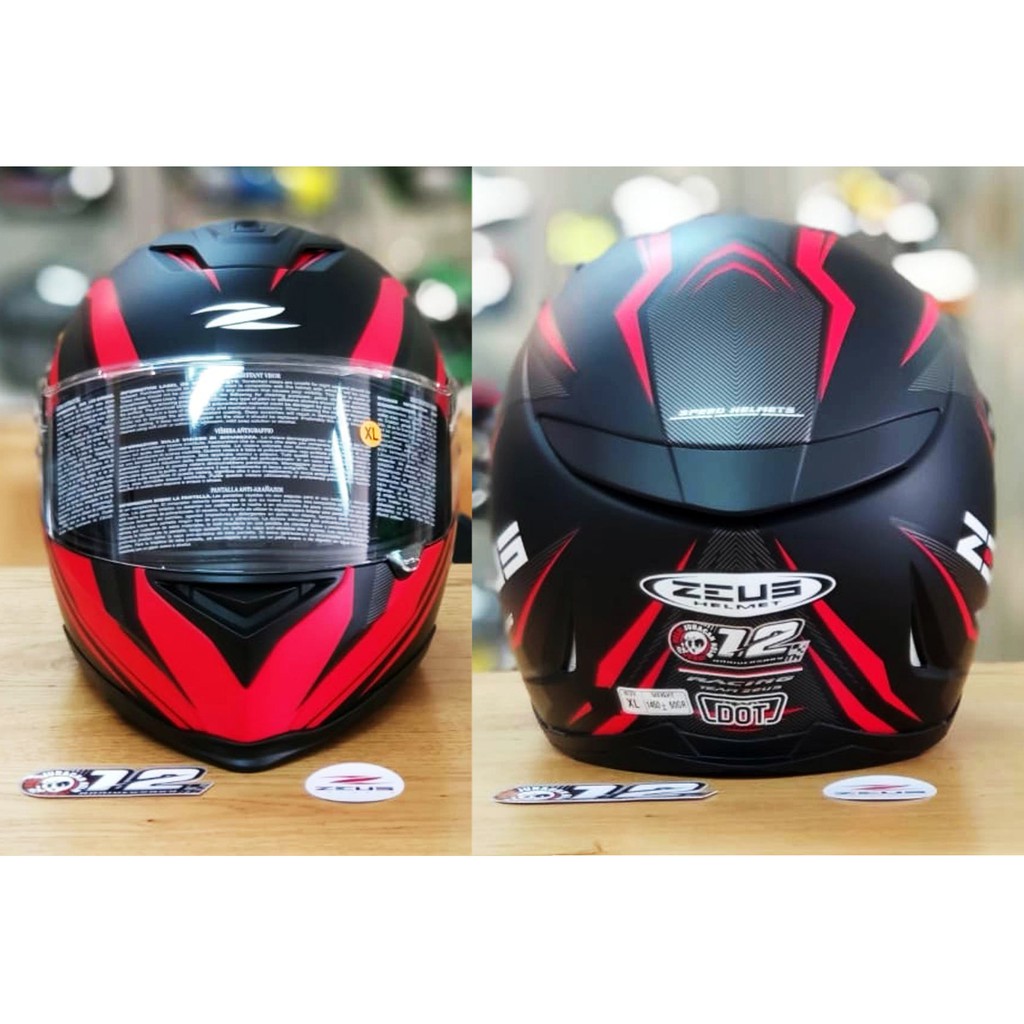 Zeus ZS822B JH 12th Anniversary Free Dark Visor 822B-4