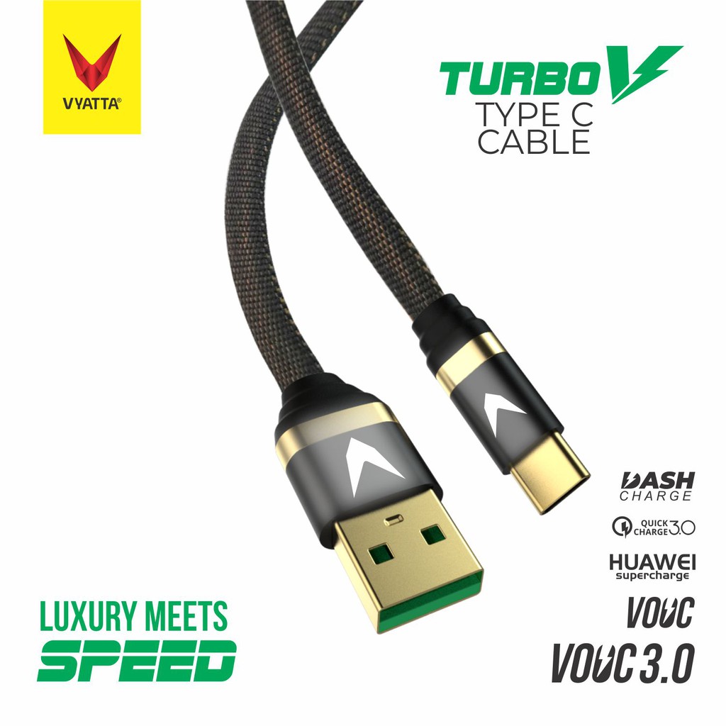 VYATTA V Cable / Kabel Data Type C - VOOC, Huawei SuperCharge, QC, Vivo