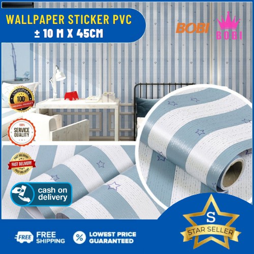 Wallpaper Dinding Sticker Motif Garis Bintang 5202 -  Wallpaper Termurah