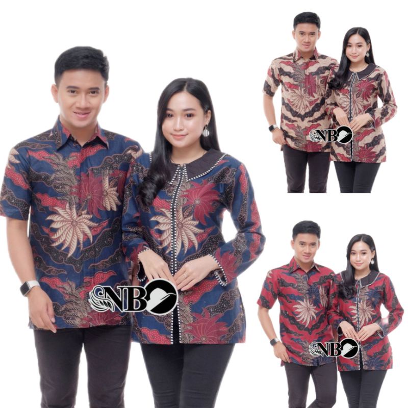 Jual Emka Batik Cod Batik Couple Seragam Batik Kantor Seragam Batik Pasangan Atasan 