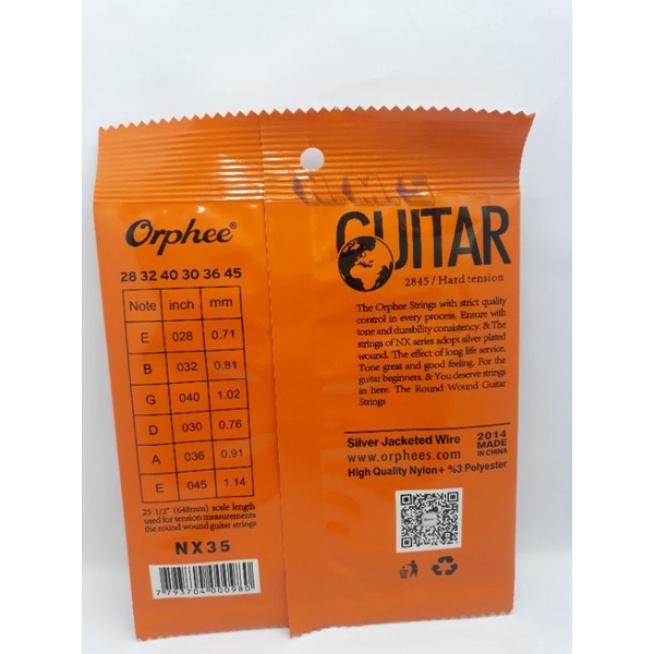 Orphee Senar Gitar Klasik Classic Guitar Strings Nx35