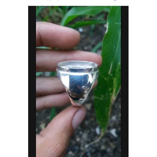 emban cincin perak 925 handmade model polos tanpa motif